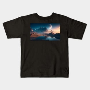 Natural landscape on another planet Kids T-Shirt